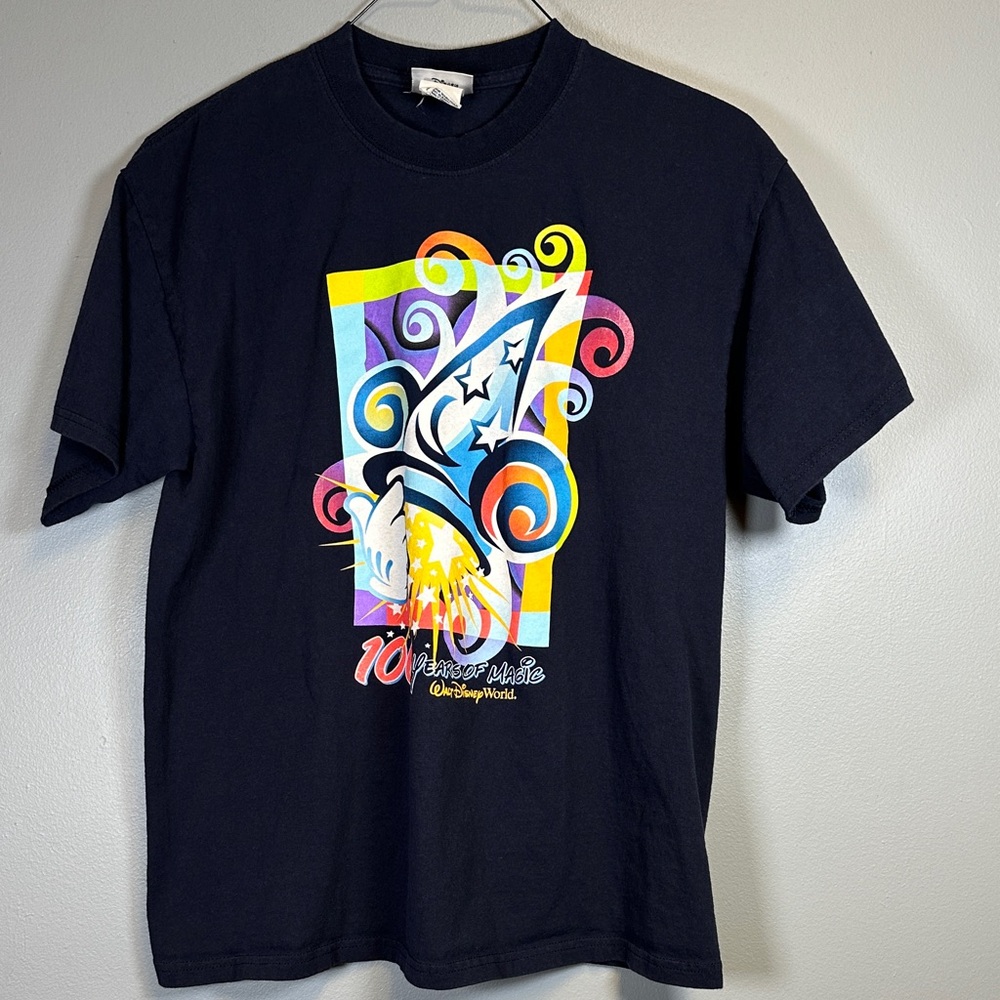 Disney Black Tee with 100 Years Graphic mens medium